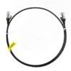 0.25m Cat 6 Ultra Thin LSZH Pack of 10 Black Ethernet Network Cable