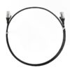 0.25m Cat 6 Ultra Thin LSZH Pack of 10 Black Ethernet Network Cable - Image 4